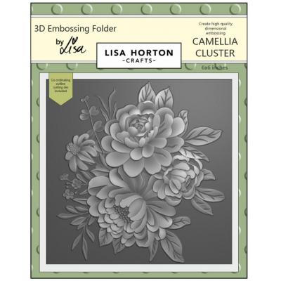 Lisa Horton Crafts 3D Embossing Folder and Die - Camellia Cluster